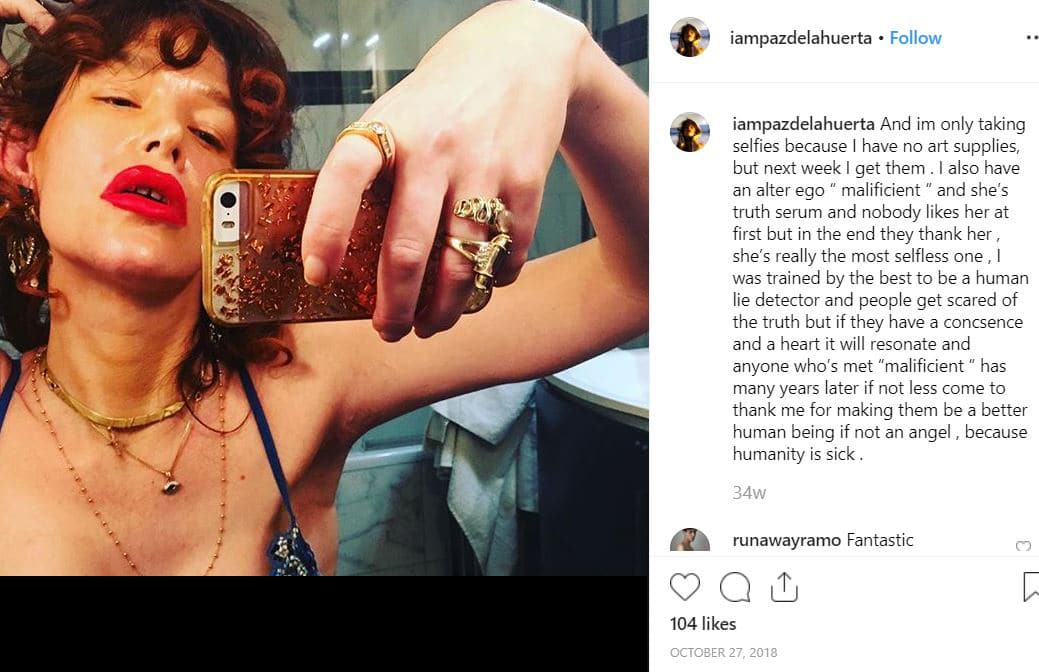 paz4 The Troubling Case of Paz de la Huerta and Her (Now Deleted) Instagram Account