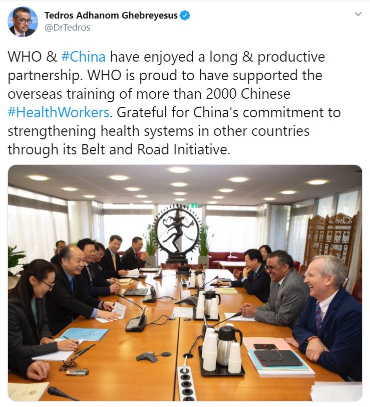 2020 04 16 07 10 40 14 Tedros Adhanom Ghebreyesus on Twitter WHO amp China have enjoyed a lon The True Agenda of the WHO: A New World Order Modeled After China