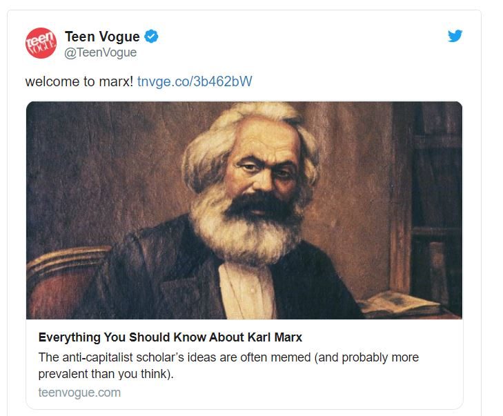 2020-06-19 06_58_51-Teen Vogue Tweets ‘Welcome to Marx!’