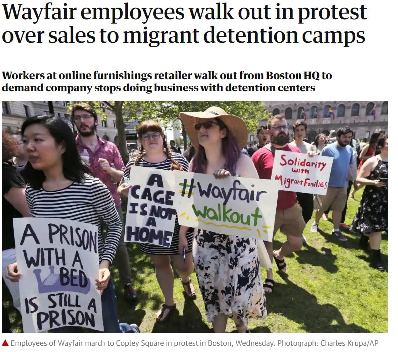 2020 07 14 15 41 47 Wayfair employees walk out in protest over sales to migrant detention camps US Wayfair and Child Trafficking? The Rabbit Hole Goes Deep.