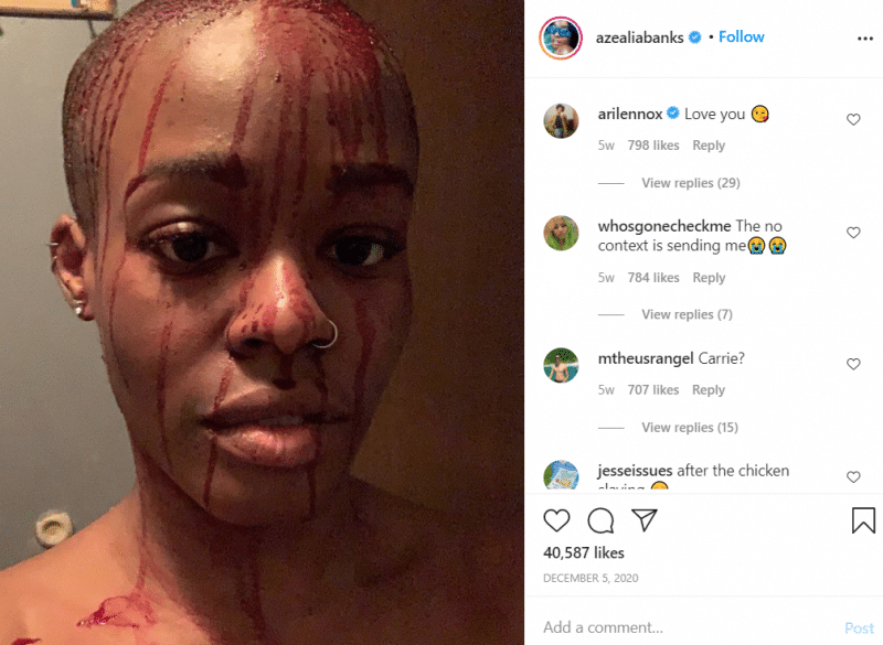 3 e1610563747524 Azealia Banks Dug Up Her Dead Cat Named Lucifer and Cooked It on Instagram
