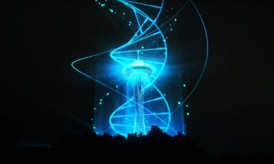 leadneedle The New Year's Eve "Virtual Light Show" at the Seattle Space Needle Was Highly Symbolic