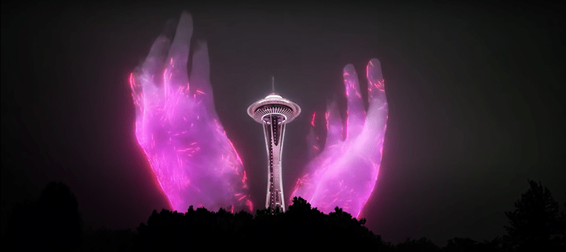 needle12 The New Year's Eve "Virtual Light Show" at the Seattle Space Needle Was Highly Symbolic