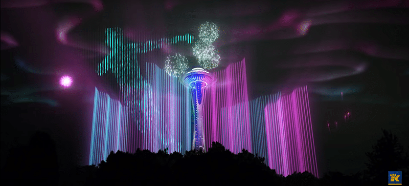 needle9 The New Year's Eve "Virtual Light Show" at the Seattle Space Needle Was Highly Symbolic