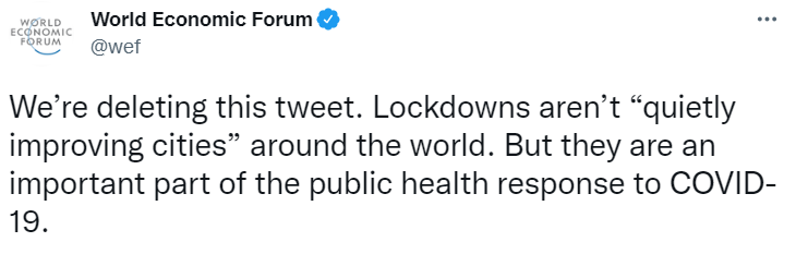 lockdowntweet The Top 10 Creepiest and Most Dystopian Things Pushed by the World Economic Forum (WEF)