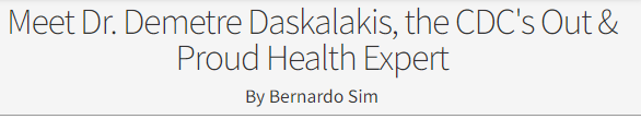2022 09 13 15 55 55 Meet Dr. Demetre Daskalakis the CDCs Out Proud Health The Satanic World of the White House's New Monkeypox Czar