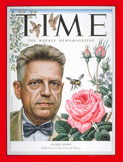 Alfred Kinsey TIME 1953 Indiana University Unveiled a Statue Honoring Alfred Kinsey. His "Research" Included the Systematic Abuse of Children.